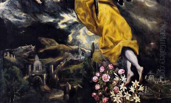 The Virgin of the Immaculate Conception (detail 3) 1608-13 Oil Painting by El Greco (Domenikos Theotokopoulos)