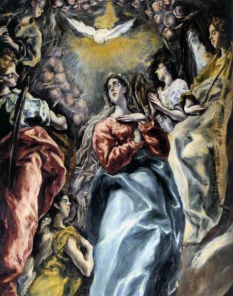 The Virgin of the Immaculate Conception (detail 1) 1608-13 Oil Painting by El Greco (Domenikos Theotokopoulos)