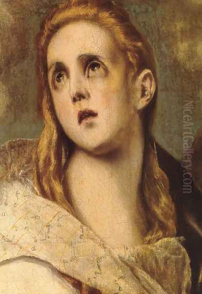 The Penitent Magdalene [detail] Oil Painting by El Greco (Domenikos Theotokopoulos)