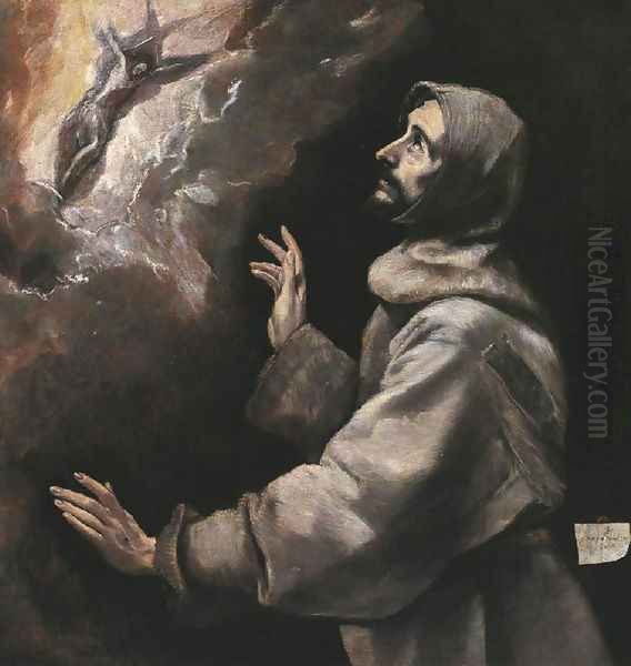 St. Francis Receiving the Stigmata Oil Painting by El Greco (Domenikos Theotokopoulos)