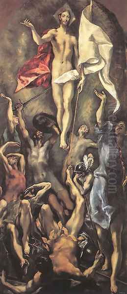 The Resurrection Oil Painting by El Greco (Domenikos Theotokopoulos)