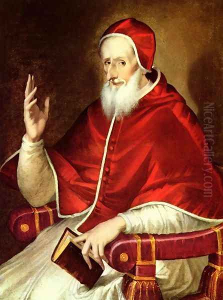 Portrait of Pius V Oil Painting by El Greco (Domenikos Theotokopoulos)