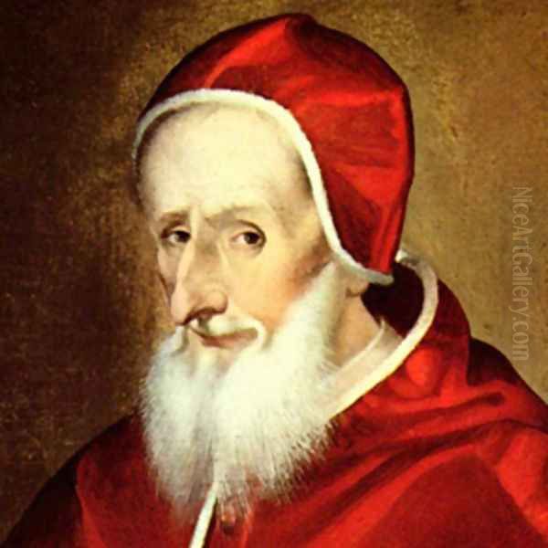 Portrait of Pius V (detail) Oil Painting by El Greco (Domenikos Theotokopoulos)