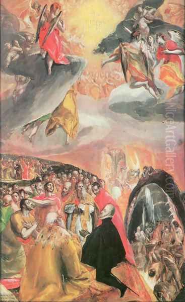 The Adoration of the Name of Jesus Oil Painting by El Greco (Domenikos Theotokopoulos)