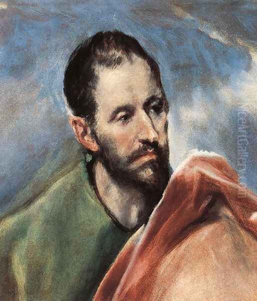 Study of a Man Oil Painting by El Greco (Domenikos Theotokopoulos)