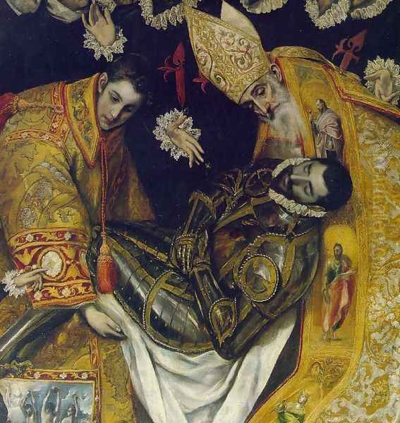 The Burial of Count Orgaz (detail) 2 Oil Painting by El Greco (Domenikos Theotokopoulos)