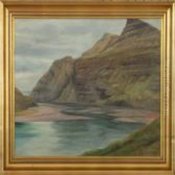 Podlen In Saksun Oil Painting by Joen Waagstein