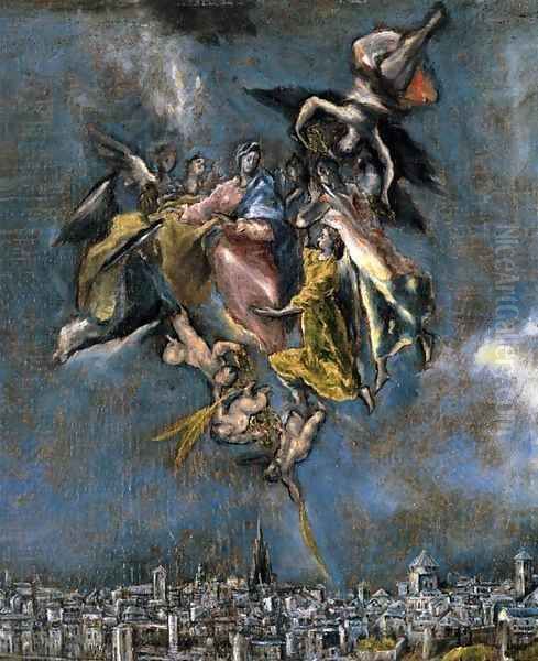 View and Plan of Toledo (detail) 3 Oil Painting by El Greco (Domenikos Theotokopoulos)