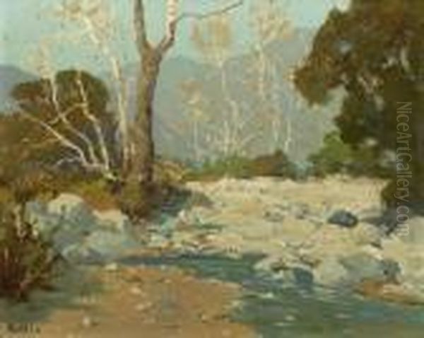 Santa Anita Canyon Oil Painting by Elmer Wachtel