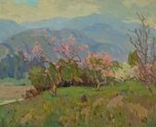 Spring Comes To The Valley Oil Painting by Marion Kavanaugh Wachtel