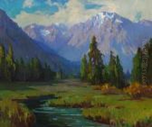 Sierra Stream Oil Painting by Marion Kavanaugh Wachtel