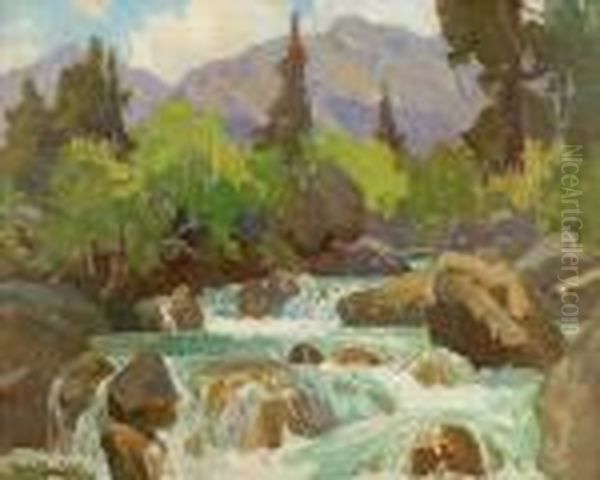 Sierra Spring Runoff Oil Painting by Marion Kavanaugh Wachtel