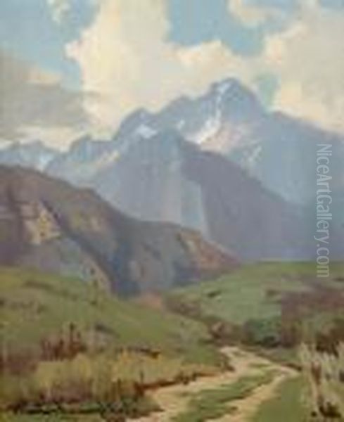 Lonely Hills Oil Painting by Marion Kavanaugh Wachtel