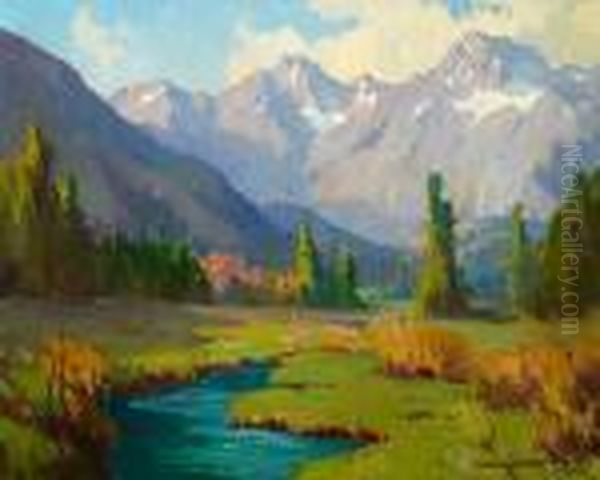 Sierra Stream Oil Painting by Marion Kavanaugh Wachtel