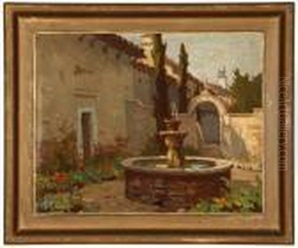 Corner Of Monk's Garden Oil Painting by Marion Kavanaugh Wachtel