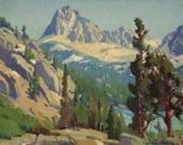 View Of The High Sierras Oil Painting by Marion Kavanaugh Wachtel