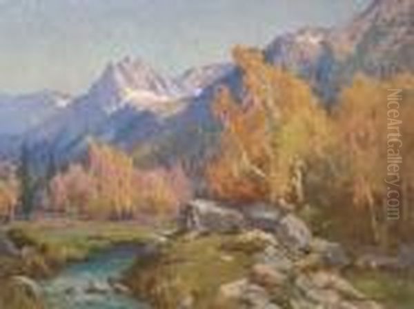 Autumn In The Sierra Nevada Oil Painting by Marion Kavanaugh Wachtel