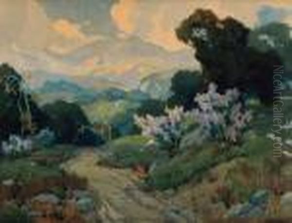 Valley In Spring Oil Painting by Marion Kavanaugh Wachtel