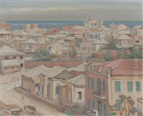 View Of Tel Aviv Oil Painting by Wilhelm Wachtel