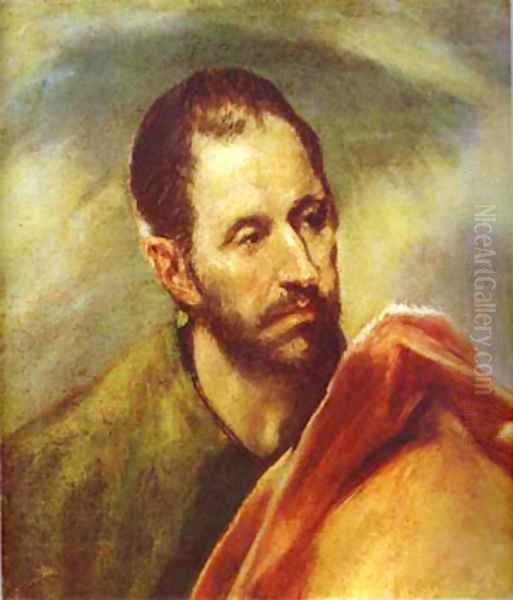 Study Of A Head 1595-1600 Oil Painting by El Greco (Domenikos Theotokopoulos)