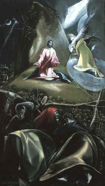 The Agony in the Garden Oil Painting by El Greco (Domenikos Theotokopoulos)