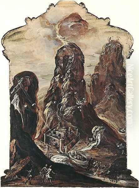 Mount Sinai 2 Oil Painting by El Greco (Domenikos Theotokopoulos)