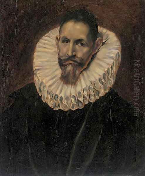 Portrait of Jeranimo de Cevallos, half-length Oil Painting by El Greco (Domenikos Theotokopoulos)