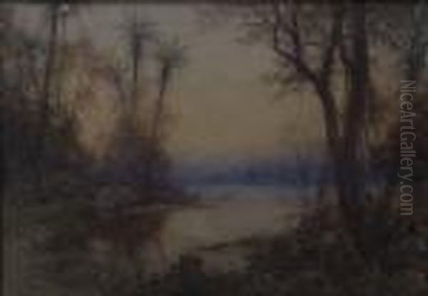 A Mangroveswamp Oil Painting by William Joseph Wadham