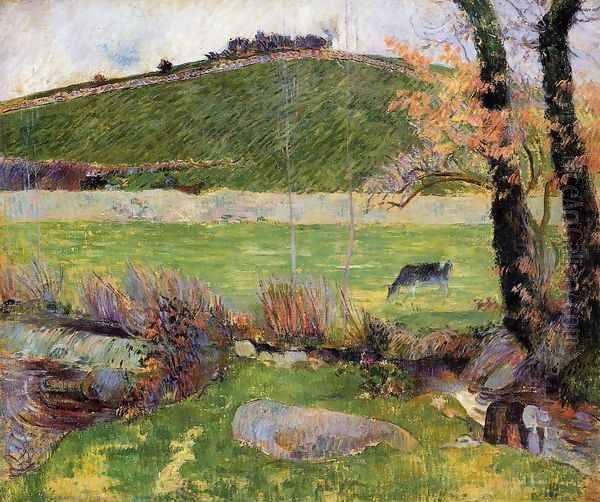 A Meadow On The Banks Of The Aven Oil Painting by Paul Gauguin