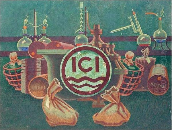 Introduction (ici Symbol) Oil Painting by Edward Wadsworth