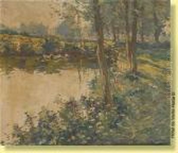 L'etang Aux Canards Oil Painting by Victor Wagemaekers