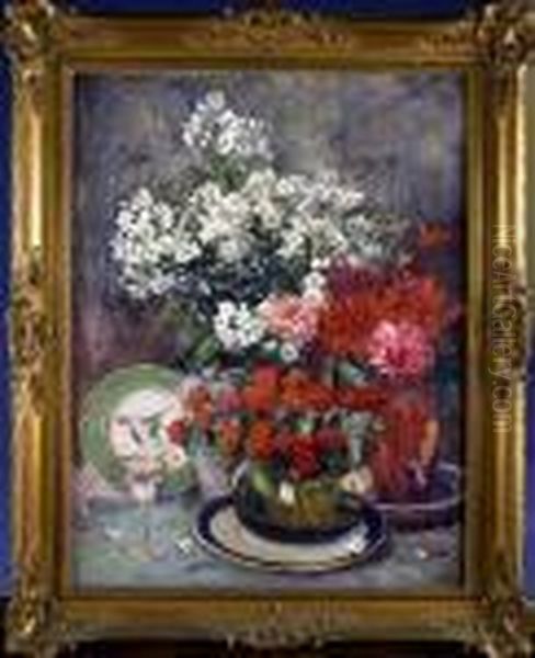 [nature Morte Aux Fleurs] Oil Painting by Victor Wagemaekers