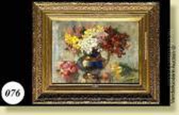 Vase De Fleurs Oil Painting by Maurice Wagemans