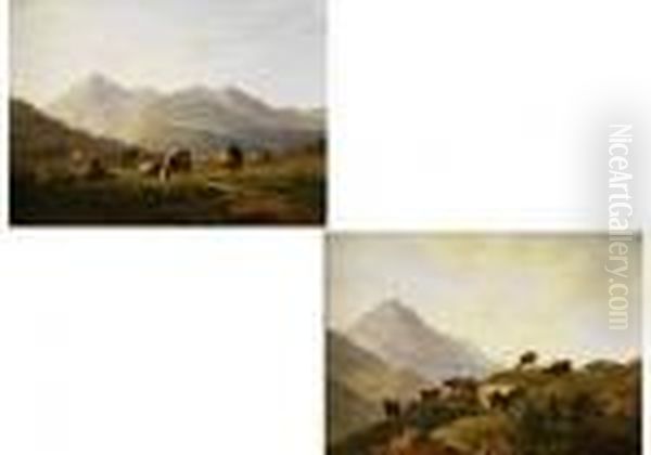 Voralpenlandschaft Bei Mittenwald
 Voralpenlandschaft Mit Murnauer Moos Oil Painting by Max Joseph Wagenbauer