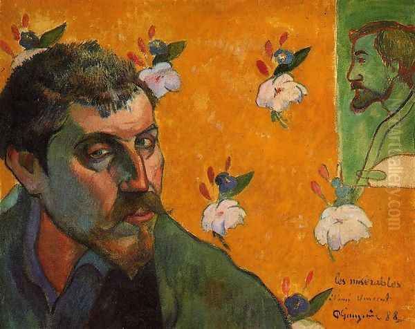 Self Portrait Les Miserables Oil Painting by Paul Gauguin