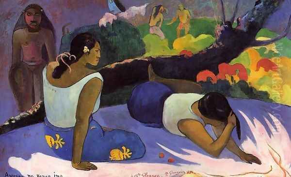 Arearea No Varua Ino Oil Painting by Paul Gauguin