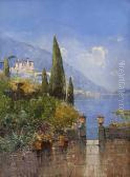 Lago Di Como Oil Painting by Hans Wagner