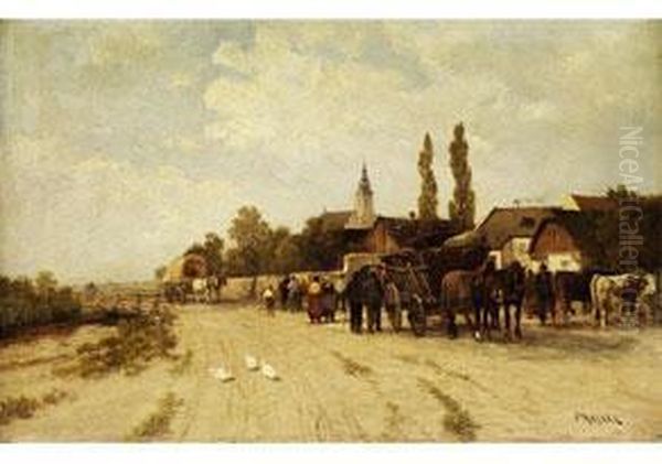 Partie Bei Perchtholdsdorf Oil Painting by Carl Wagner