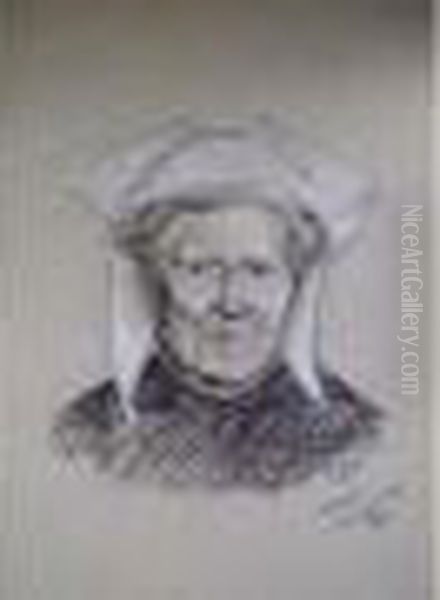  Portrait D'une Bretonne  Oil Painting by Pierre Wagner