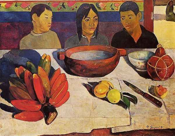 The Meal Aka The Bananas Oil Painting by Paul Gauguin