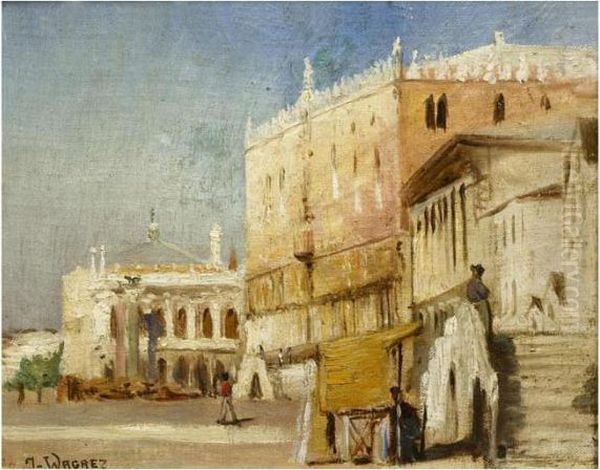 Vue De Venise Oil Painting by Jacques-Clement Wagrez