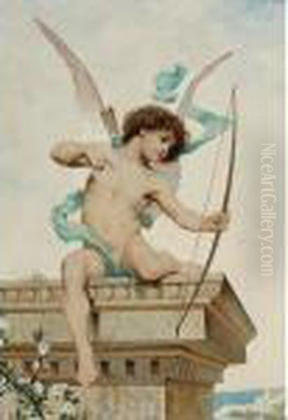 Cupid Oil Painting by Jacques-Clement Wagrez