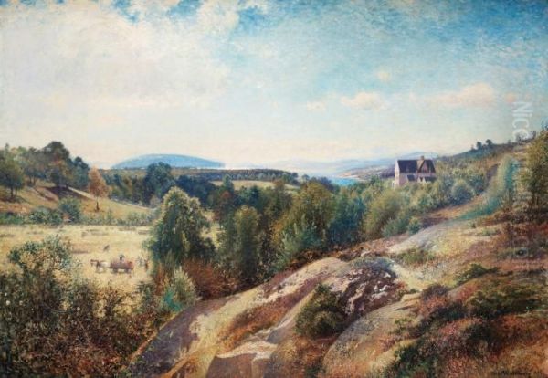 Torreby By Gullmarsfjorden Oil Painting by Alfred Wahlberg