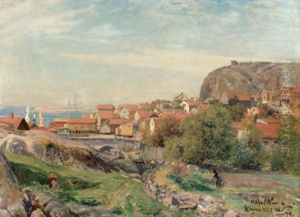 Lysekil Oil Painting by Alfred Wahlberg