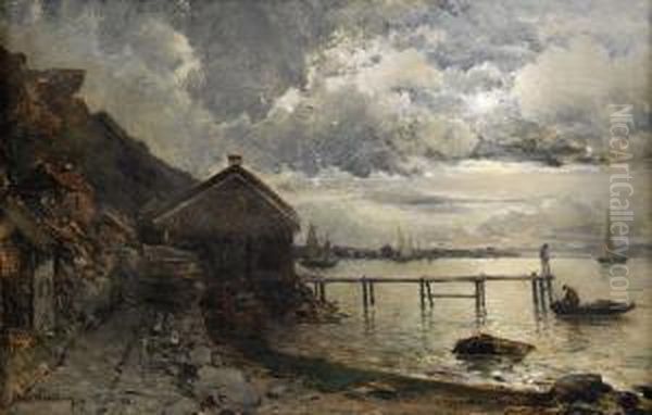 Mansken, Fjallbacka Oil Painting by Alfred Wahlberg