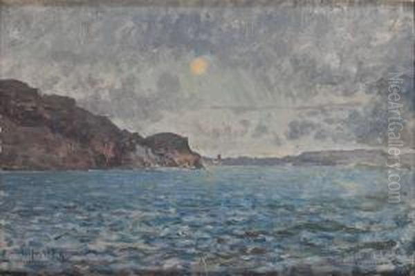 Stockholms Inlopp Oil Painting by Alfred Wahlberg