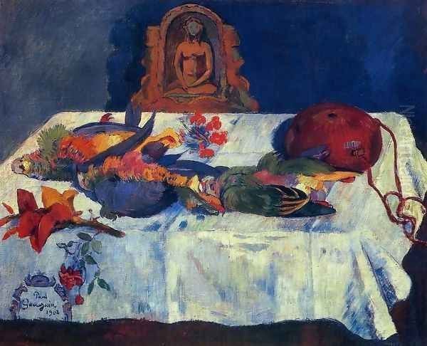 Still Life With Parrots Oil Painting by Paul Gauguin