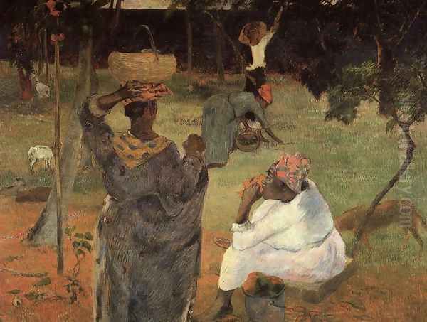 Mango Pickers Martinique Oil Painting by Paul Gauguin