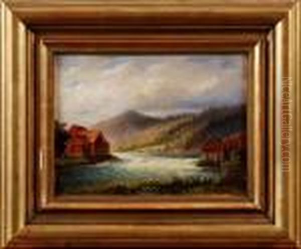 Alvlandskap Oil Painting by Ernfried Wahlquist