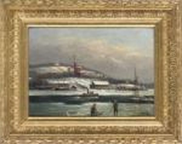 View Of Skansen Oil Painting by Ernfried Wahlquist